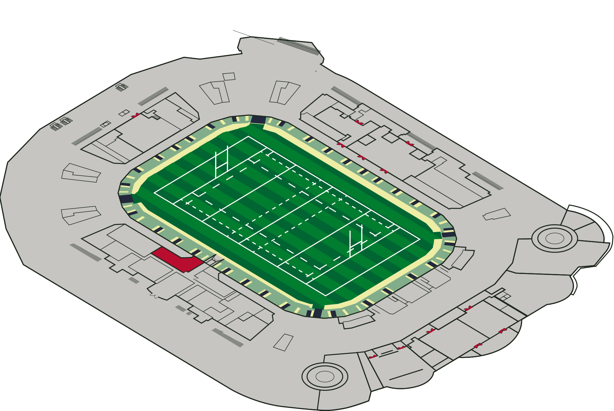 England Changing Room stadium location