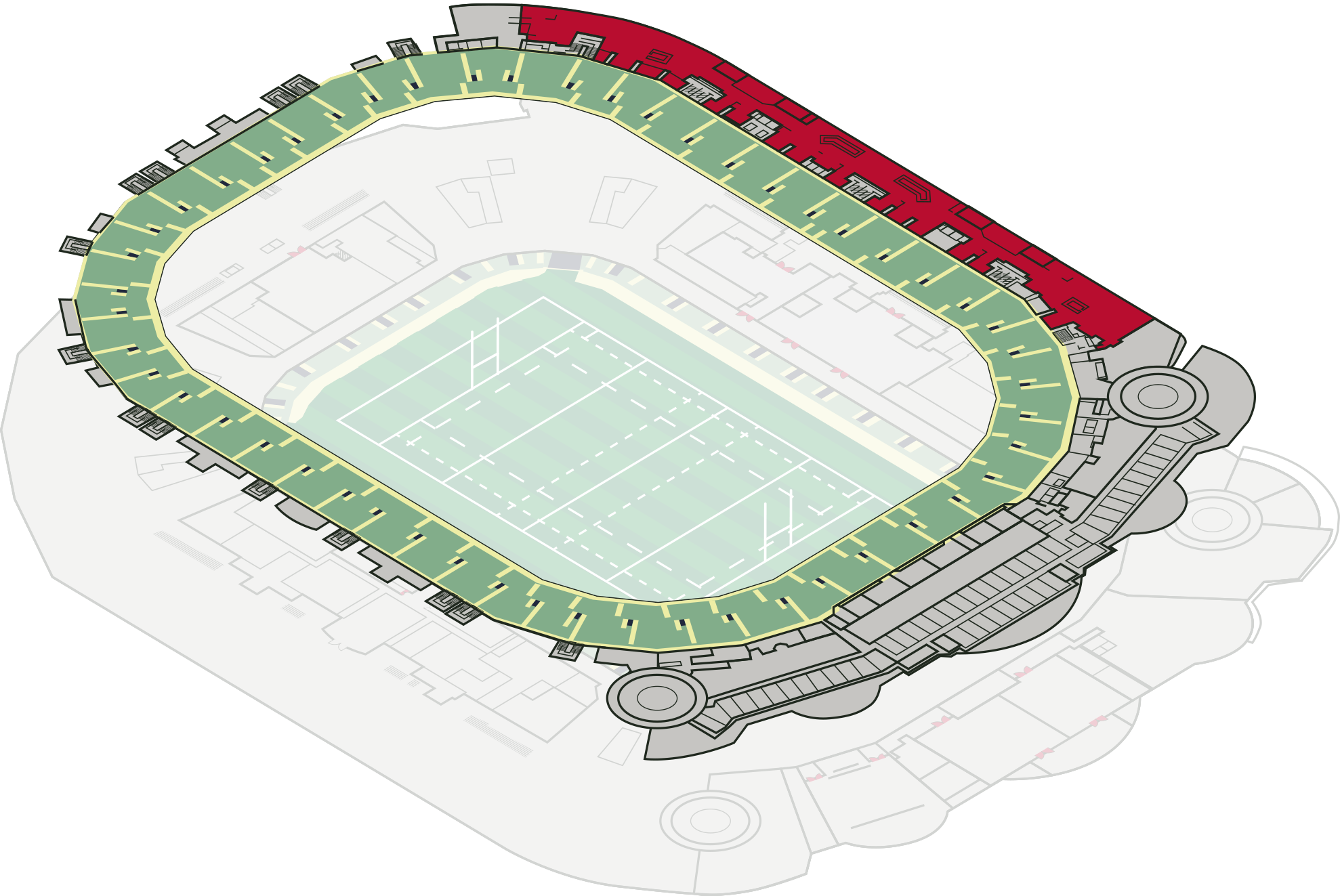The East Wing stadium location